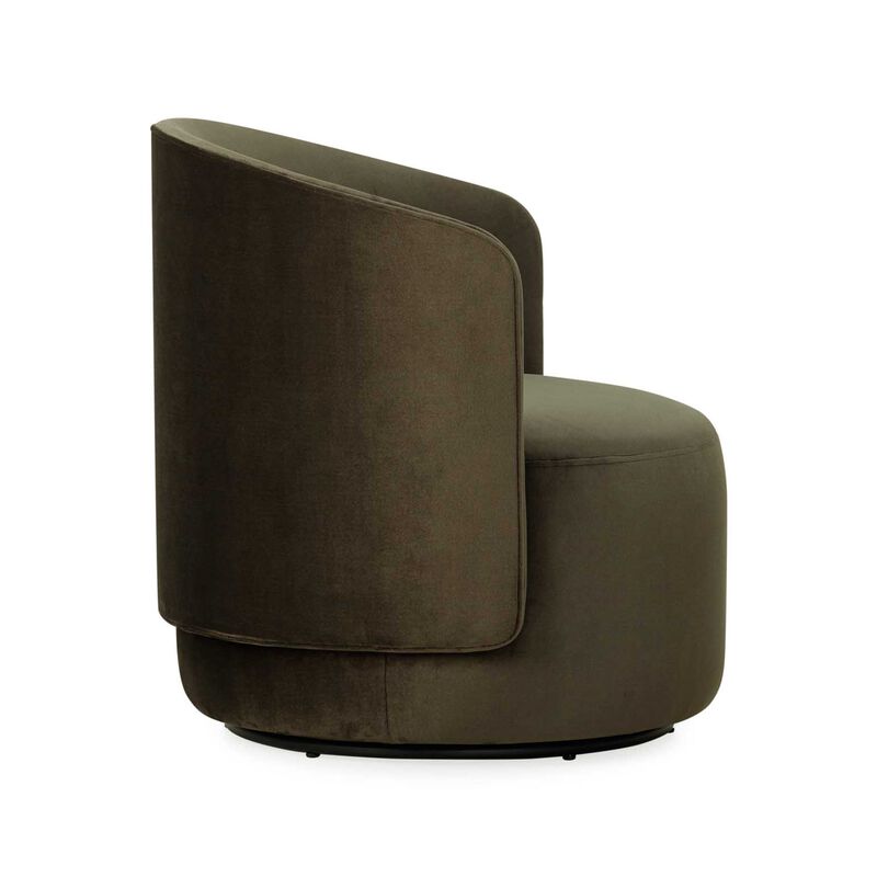 The Estella Swivel Chair - Velvet Ranger Green image number 3